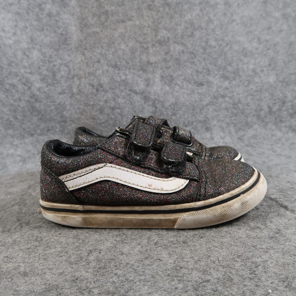 Vans Shoes Kids Toddler 8.5 Casual Sneakers Glitter Old Skool Two Strap Skate